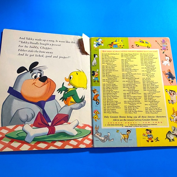 YOGI BEAR VTG 1962 A LITTLE GOLDEN BOOK YAKKY DOODLE AND CHOPPER HANNA-BARBERA - Picture 13 of 13